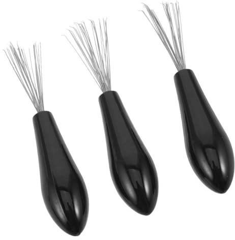 BIUDECO 3 Limpiadores De Cepillos De Pelo Para Mujer Dispositivo De Limpieza De Cepillos Ranuras Rastrillo Peine De Limpieza Removedor De Pelo Y Polvo