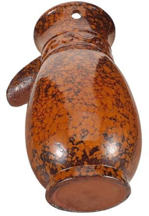 Unomor Ceramic Jar Tabletop Water Fountain Vintage Outdoor Spitter with Side for Smooth Water Flow Handmade Pot Decoration for Garden Aquarium and DIY Waterfall Features