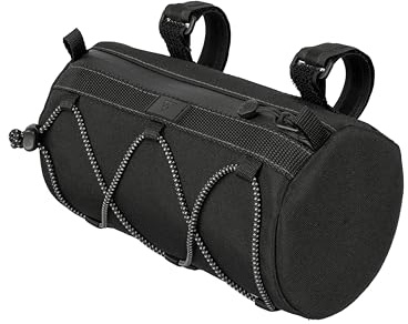Topeak Tubular BarBag Slim Lenkertasche Schwarz, kompakte Fahrradtasche aus wasserabweisendem Nylon für Rennrad Gravelbike Bikepacking und Touring