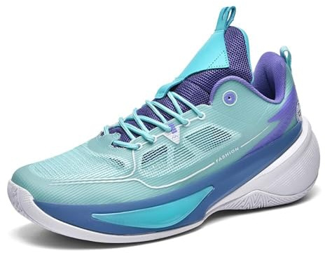 Herrbasketskor är lätta, andningsbara, stötdämpande och slitstarka utomhussportsskor Skor för promenader(White Purple,37 EU)
