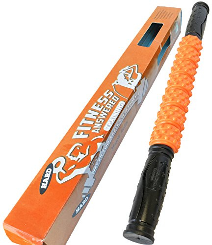 The Muscle Roller Stick, Massage Roller for Legs | Massage Stick Roller for Muscles - Great Gifts for Runners Men/Women, Athletes, Exercise - Shin Splints, Trigger Point - Orange Elite Hard,17