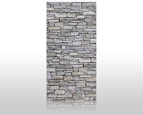 wandmotiv24 Duschrückwand Grober Stein Grau 100 x 200cm (B x H) - Aluminium 3mm M0311