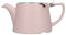 London Pottery Théière ovale avec infuseur pour thé en vrac, en grès, rose satiné, 3 tasses