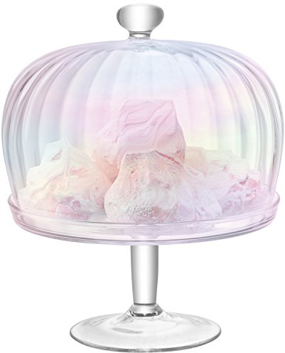 LSA International Pearl Stand & Dome Ø27cm/Ø26cm H31cm Mother of Pearl| 1 Unit | Mouthblown & Handmade Glass | Hand Painted | PE28