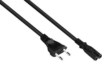 Good Connections Euro-nätkabel, euro-kontakt typ C (rak) Speciellt på C7/Euro 8 – SVART 10 m svart
