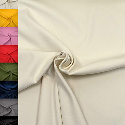 MAGAM-Stoffe Lasse Babycord Feincord Stoff uni 100% Baumwolle Meterware 50cm (01. Natur-Weiß)