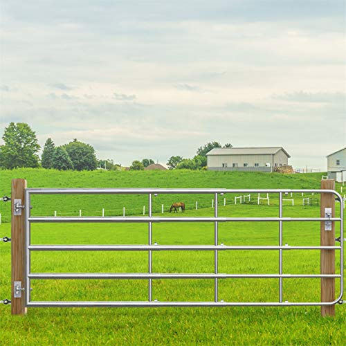 VOSS.farming Verstellbares, Verzinktes Weidezauntor inkl. Montageset, Breite 1,25m bis 4,0m Höhe 90cm Weidetor, Gatter, Weidezaun