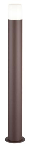 MAZZOLA LUCE Lampione da giardino marrone corten cilindro alluminio pressofuso moderno ip44 e27 led per esterni