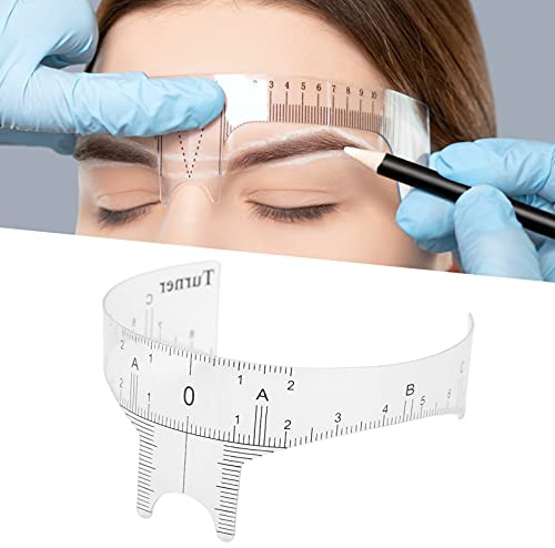 Augenbrauen Lineal, Tragbares Kunststoff Microblading Lineal Augenbrauen Schablone Augenbrauenschablone Augenbrauen-Messwerkzeug für Make-up (Nasensteglineal B)