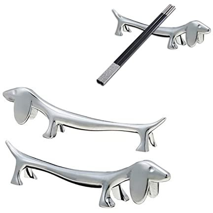 Eastuy 12 STÜCKE Besteckhalter Für Tisch, Kleiner Hund Form Besteckhalter Für Messer Gabel Löffel, Messerbänkchen Edelstahl Gabel Stand Löffel Geschirr Rack Halter Utensil Besteck nd