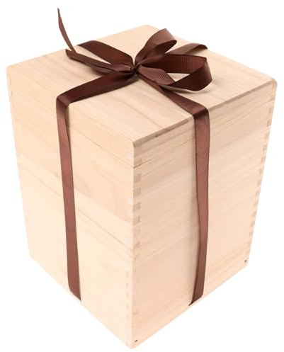 DECHOUS Boîte De Rangement En Bois Vintage Pour Tasses à Thé – Coffret En Bois Naturel – Matériau Solide – Rangement Sécurisé – Présent Pour Noël Et Anniversaires