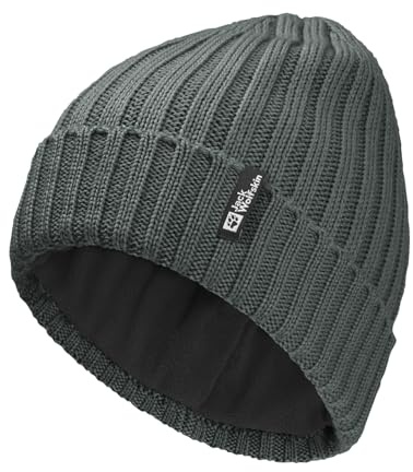 Jack Wolfskin Unisex Rib Knit Beanie-Mütze, Slate Green, Einheitsgröße EU