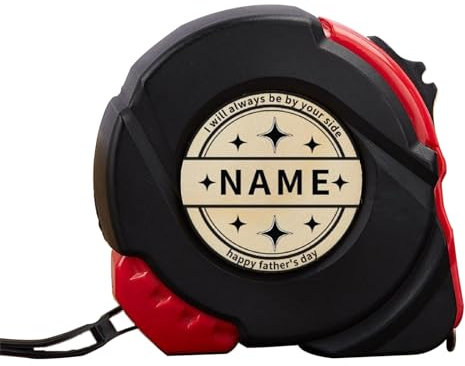 RoPox Mètre Ruban - Ruban à mesurer personnalisé - mètre Pliant Personnalisable Famille - Cadeau Gadget - Accessoire Homme - Anniversaire Noël Naissance - Cadeau Homme personnalisé