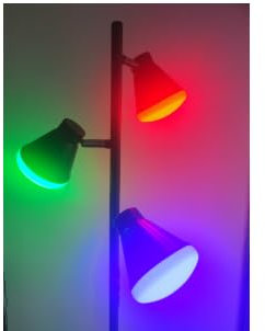 SIBRILLE RGB Lampadaire de Salon, 36W 2500 lm Moderne Lampe sur Pied RGB avec Télécommande & Toucher, 2700K-6500K, 3 Lumières Lampe de Lecture Lampadaire LED pour Salon,Chambre et Bureau