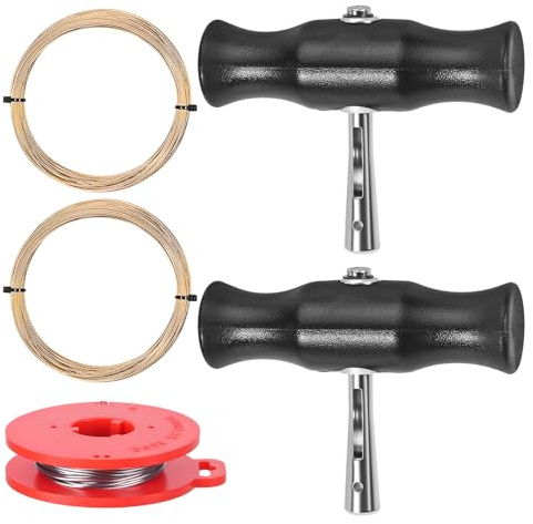 Szaboviktoria 5 Piezas Herramienta de Eliminación Parabrisas, 2 Herramientas para Remover Parabrisas de Automóviles, 3 Rollos de Alambre, Desmontaje del Parabrisas del Automóvil