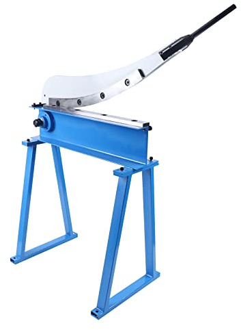 Fyssnn Heavy Duty Manual Metal Shear Cutter, 130cm Tin Snips for 1.5mm Steel Plate, 50cm Blade Sheet Metal Guillotine with Stand, DIY & Engineering Tools