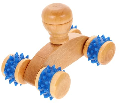 LOORGVEL Muskelmassagegerät Holz 3 Stück Massagerolle Für Rücken Und Waden 10x6,5x6cm Leicht Und Stabil Für Zuhause Und Sport