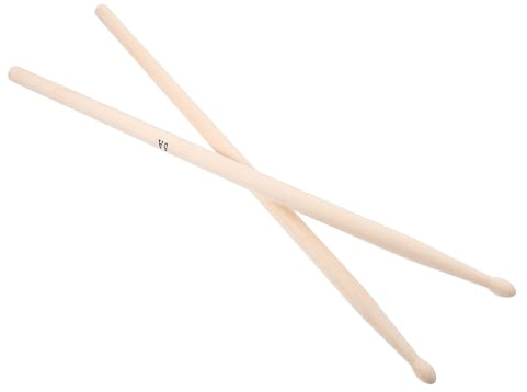 5a Bühnen Drumsticks aus Eichenholz, 1 Paar für Drums | Glatte Oberfläche, Komfortables Griffgefühl, Praktische Nutzung, Khaki, für Erwachsene und Kinder