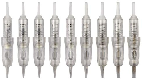 30pièces Cartouches jetables d'aiguilles de tatouage stérilisées pour maquillage permanent, destinées à la micropigmentation. Machine à tatouer pour sourcils poudrés et ombrage permanent (5F)