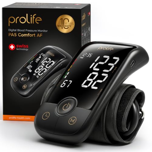 prolife PA5 Comfort AF Misuratore di Pressione Elettronico da Braccio con AFib, Macchinetta Pressione Professionale