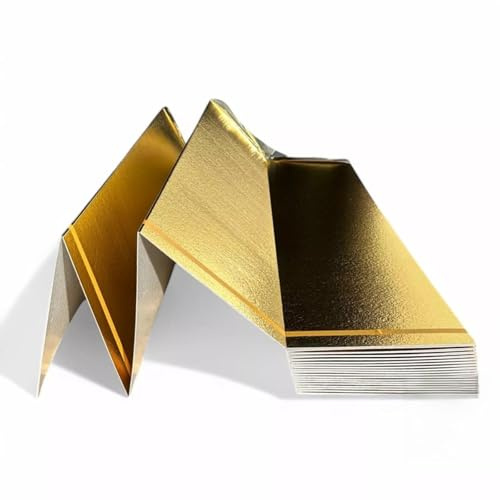 BirnePower Premium Trittschalldämmung 1,5 mm für Klick-Vinyl (LVT) mit Goldfolie, 90 m² Set (9x 10m²), Unterlage als Faltplatte, Integrierte Dampfsperre, Fußbodenheizung geeignet