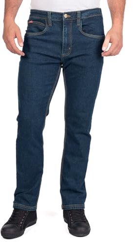Lee Cooper LCPNT219 Herren-Jeans aus Stretch-Denim in Workwear-Waschung mit 5 Taschen, Marine, 34W / 33L