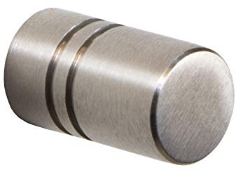 GedoTec Möbelknopf Edelstahl Türknopf rostfrei - APOLLO | Griff Edelstahl matt gebürstet | Vollmaterial MASSIV | Schrank-Knopf Ø 18 mm | Möbelgriff Höhe 27 mm | 1 Stück - Möbel-Knauf rund für Türen