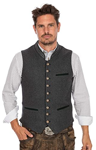 Stockerpoint Men's Weste Sirius Trachtenwesten Not Applicable, Grey (Grau-Tanne Grau-Tanne), Large (Manufacturer Size: 52)