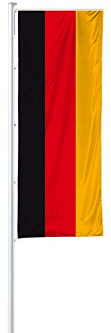 Vispronet® Nationalfahne 150x400 cm für Ausleger ✓ in Deutschland produziert ✓ versch. Materialien ✓ Hochformat (Multiflag®, Deutschland)