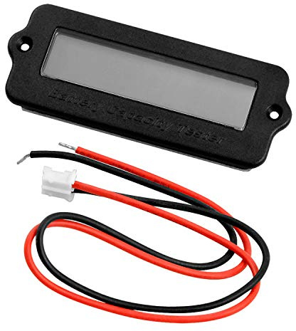 AZDelivery 12V LY6W Lead Acid Battery Capacity Digital LCD Display 12V/24V/36V/48V Lithium Li-ion Battery Status Meter Charge Indicator 8-63 V DC including E-Book!