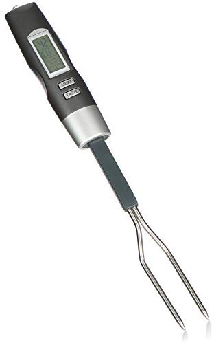 COM-FOUR® Fleischthermometer Digital mit Temperaturalarm - Grillthermometer - Küchenthermometer zum Kochen, Backen und Braten - Bratenthermometer (Doppelfühler)