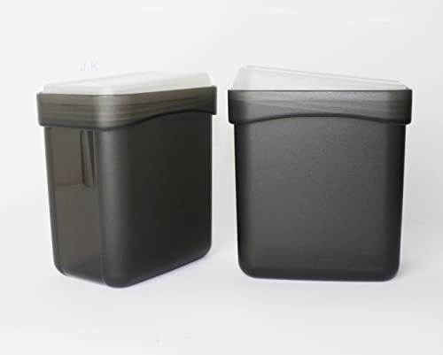 TUPPERWARE Swing Dosen schwarz 2x 450ml + Mini Becher Petrol