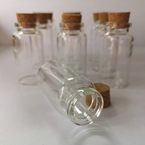 GatherTOOL 30 Pz/Lotto 25 ml Bottiglie di Vetro Trasparente 30x60x17mm Barattoli di Stoccaggio con Sughero Fai da Te Che Desiderano Bottiglia Decorare Contenitore di Vetro