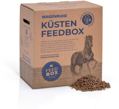 STRÖH Magenruhe Pellets für Pferde - Ergänzungsfutter - 12kg Feedbox