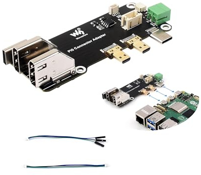 Adaptateur double 4K Micro HDMI vers HDMI pour Raspberry Pi 5/Raspberry Pi 4 Modèle B, adaptateur HDMI multifonction, facile à connecter des écrans HDMI, convertir micro HDMI en HDMI femelle, source