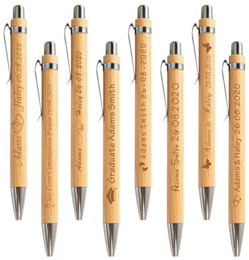 Personalisierte Kugelschreiber Mit Gravur,Bambus Kugelschreiber Personalisiert Schwarz Holz Druckkugelschreiber Für Gastgeschenke Hochzeit,Abschied Lehrer,schüler,personalisierte Geschenke (100 stück)