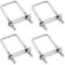 Aoyswuz 4 Piezas M8 Pernos en U 60 * 120 mm Pernos en U Cuadrados 304 Inox Abrazadera Cuadrada Pernos para Fijar Tuberías, Tracción de Automóviles, etc.