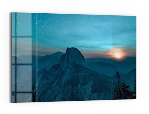 DEQORI Glas-Magnettafel | 60x40 cm cm groß | Motiv Majestätischer Morgen | Memo-Board aus Glas | Magnetboard inkl. Magnete, Stift & Tuch für Küche & Büro | Tafel magnetisch & beschreibbar