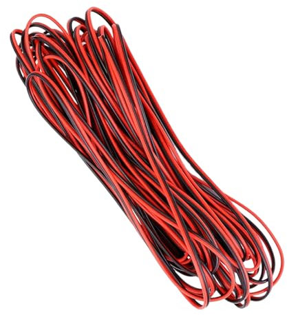 15 Meter 22AWG Electrical Wire Car Wire Core Black Red Wire Cable 22 Gauge Flexible Extension Cable Wire,for Electric Wire Strip Light Single, Wear Resistant,Oxidation Resistance