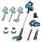 Akku Staubsauger Kabellos für Makita Akku 18V, 45000Pa 550W Akkusauger, 2PCS 5500mAh Batterien Staubsauger Kabellos für Tierhaare, Holzböden, Fliesen, Teppiche und Autoinnenräume