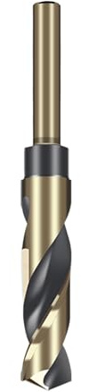 Kiyraglo Broca helicoidal de vástago reducido de 20 mm, con revestimiento de nitruro negro y titanio dorado, brocas HSS para acero inoxidable, aleación, metal, plástico, madera, vástago redondo de 10
