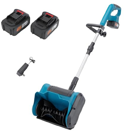 YCNLYSSR Pelle à Neige Pliable et puissante, Pelle à Neige Portable avec Batterie et Chargeur, déneigement Efficace, souffleuse à Neige pour Le déneigement Hivernal des allées (Deux Batteries)