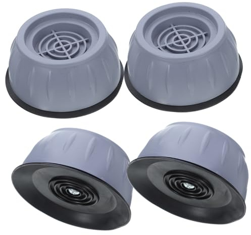 SOPOTUTU 4 pezzi Tappetini Antivibranti in Gomma per Piedi Lavatrice e Asciugatrice Antiscivolo e Ammortizzatori per Riduzione Rumore e Protezione Pavimento