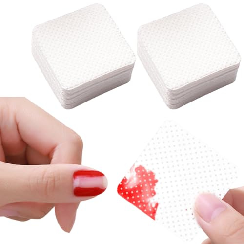 AEKZOX 100 Piezas Algodones para Uñas Sin Pelusa Limpiador Desengrasante para Quitar Esmalte de Gel Manicura Pedicura