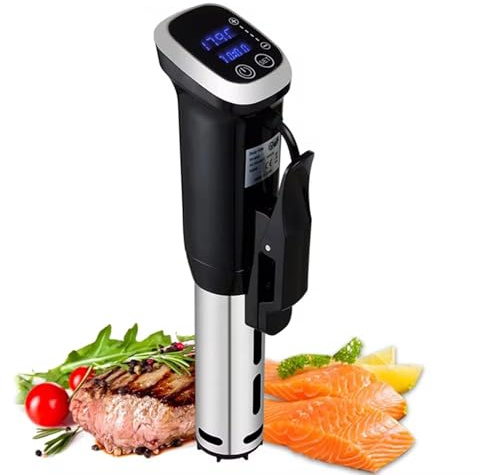 Sous Vide Machine 1200W, Sous-Vide Cooker Immersion Circulator with Accurate Temperature & Calibration Function, Thermal Immersion, Fast-Heating with Timer, Best Gift for Cooks