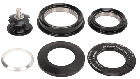 Multi-Wits Set di vaschette per Mountain Bike, Combo Serie sterzo per Bicicletta, Set di vaschette per Forcella Anteriore in Lega di Alluminio con Doppio Cuscinetto, Telaio per Tubo sterzo