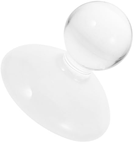 Toyvian Mortero de Laboratorio de Cristal Sintético Transparente, Mango Esmerilado Ergonómico, 1 Pieza para Moler Pigmentos, Acuarelas y Minerales en Cocina, Farmacia y Hogar