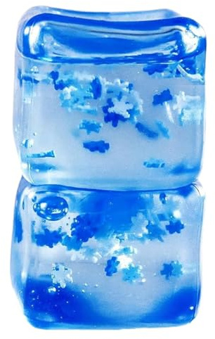 2 styck isbitar-fidgetleksak för stressavlastning, exquisit snöflinga-isbita-stressboll, flexibel bärbar fidgetleksak för barn och vuxna