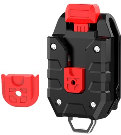 Generic - Supporto a gancio per metro a nastro retrattile, con pulsante di rilascio, adatto alla maggior parte degli strumenti di misurazione standard, 80 x 43 mm, chiusura per cintura
