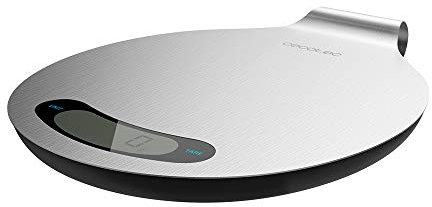 Cecotec Balance de Cuisine Cook Control 10400 Smart Healthy EasyHang. Acier inoxydable, Capacité maximale de 8 kg, Précision de 1 g, Poignée de suspension, Affichage LCD, Design extra-plat.